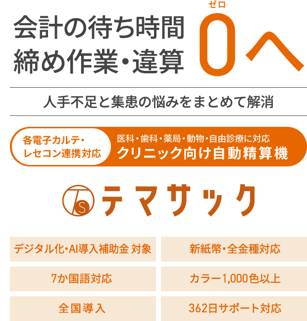 医科・歯科・薬局・動物・自由診療に対応